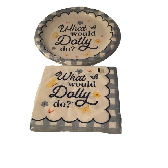 Dolly Parton Party Set– Napkins & Plates, What Would Dolly Do. New In Package - Picture 1 of 5